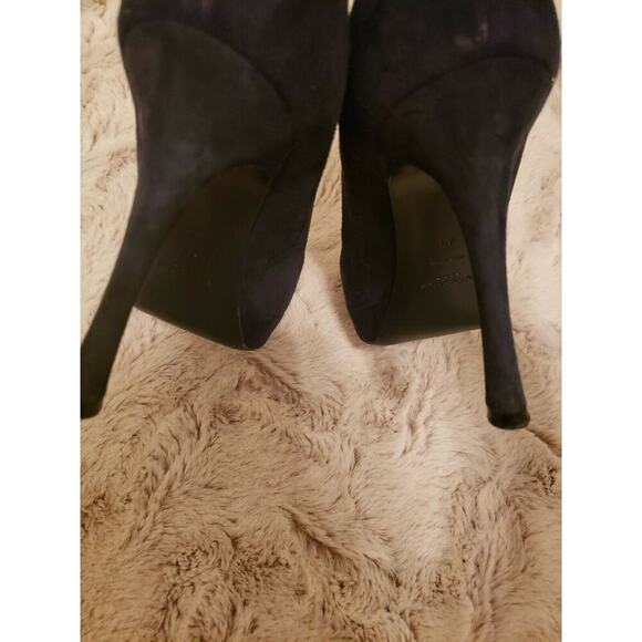 YVES SAINT LAURENT BLK SUEDE PALAIS PEEP TOE 9.5 - Picture 4 of 10